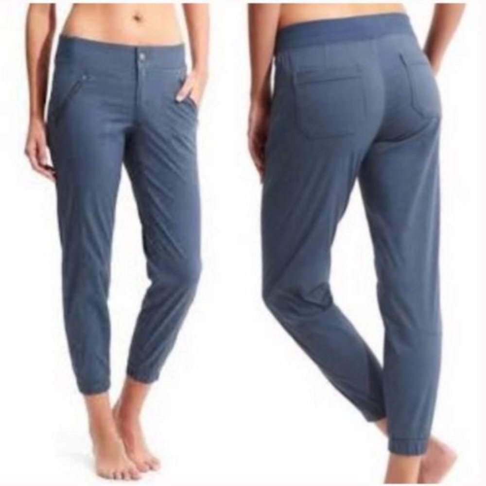 Athleta Trekkie Jogger Crop Pants Blue